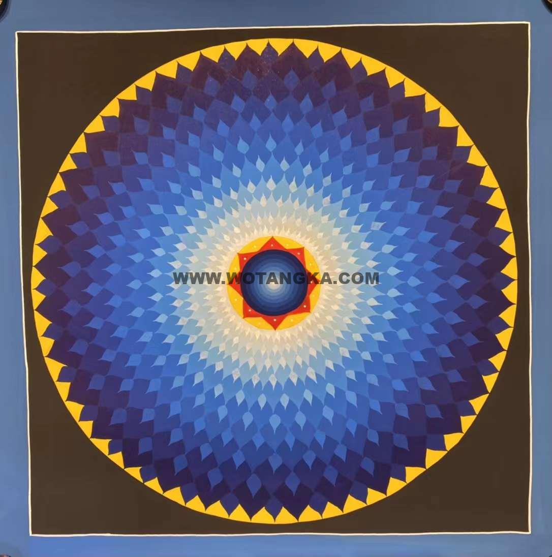 编号191-466431：彩绘唐卡-宇宙冥想坛城（150*150CM左右）