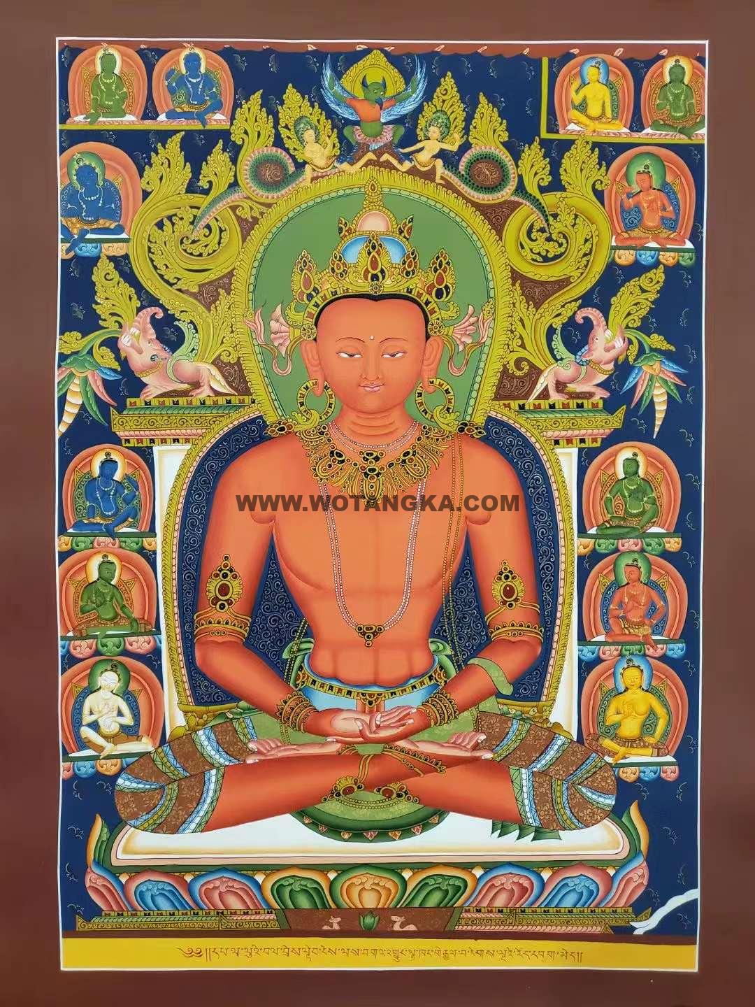 编号162-561693:彩绘唐卡-五方佛·阿弥陀佛(65*43CM左右)