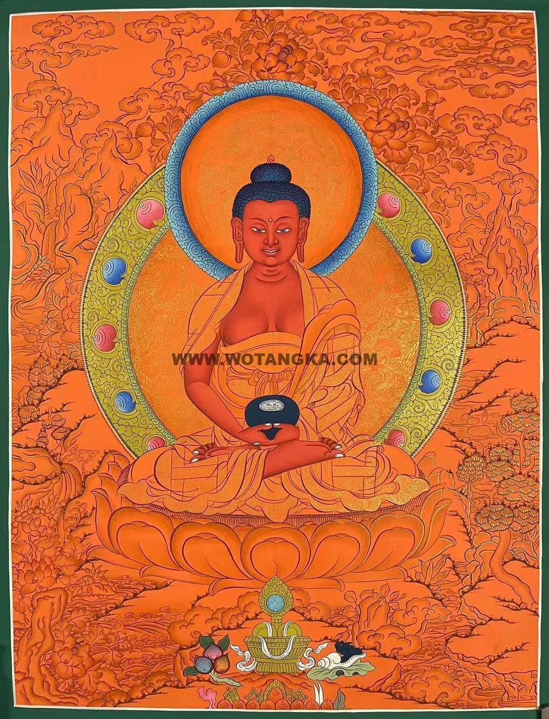 编号172-690271：红金唐卡-阿弥陀佛（75*50CM左右）