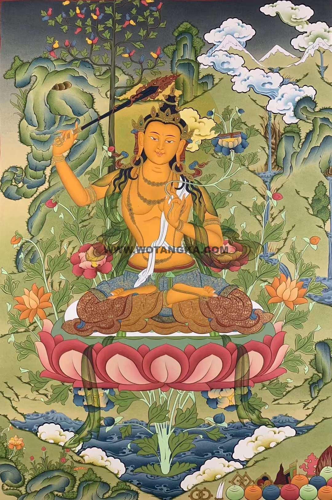 编号172-757288：嘎玛嘎赤-文殊菩萨（75*50CM左右）