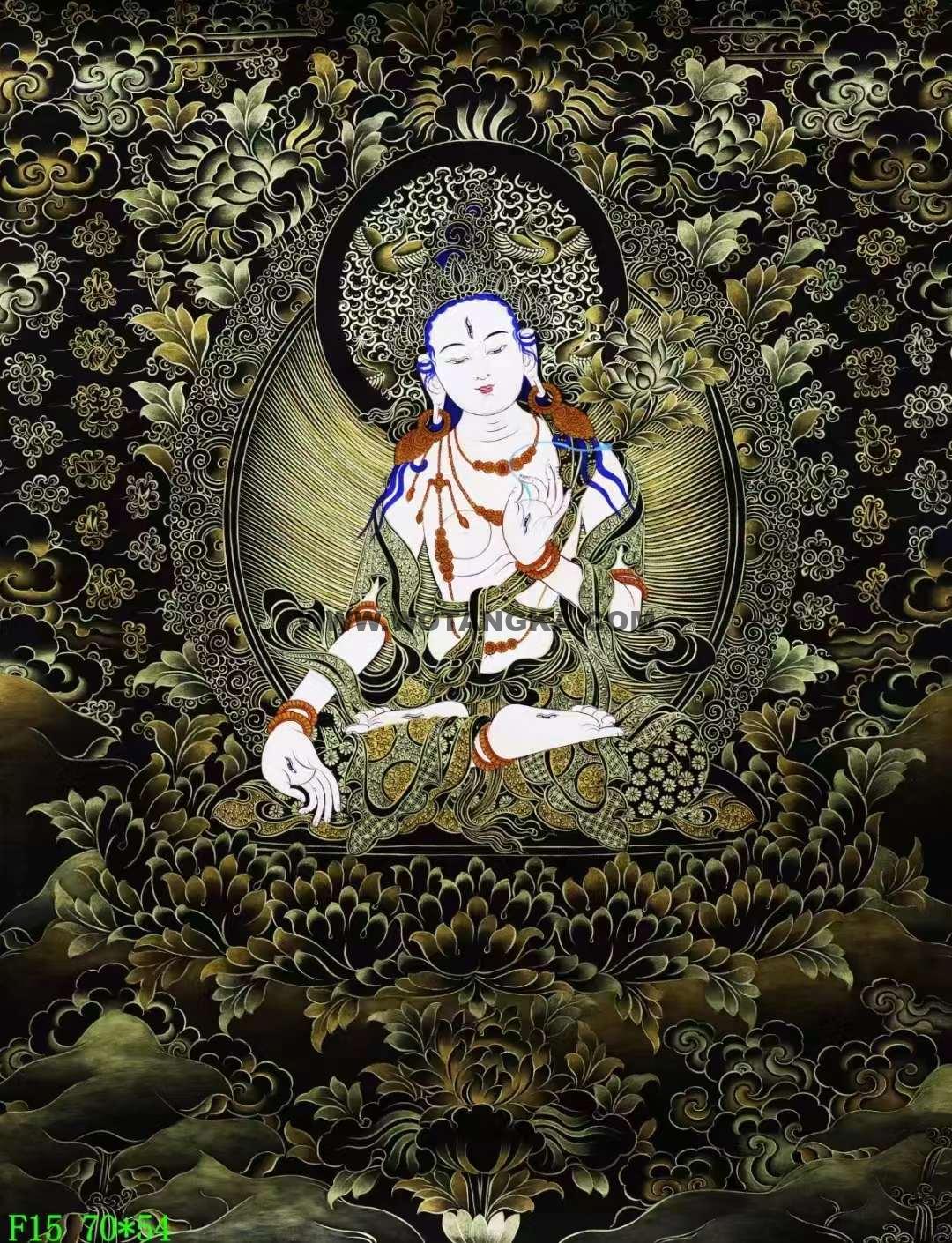 编号138-683115：彩绘唐卡-白度母（70*54CM左右）