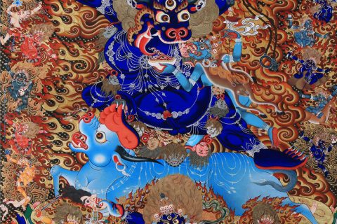 编号188-398546：彩绘唐卡-阎罗（90*65CM左右）