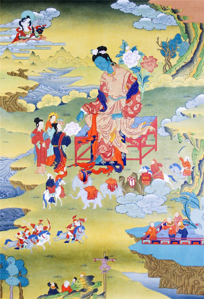 编号188-292193：嘎玛嘎赤-救八难度母（75*50CM左右）