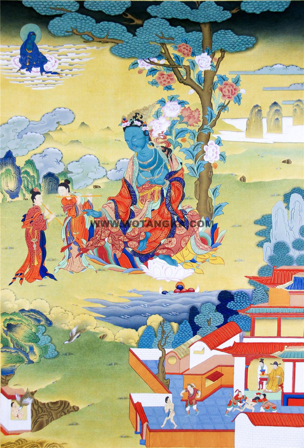 编号188-307692:嘎玛嘎赤-救八难度母之救盗贼难度母(75*50CM左右)