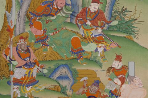 编号188-325488：嘎玛嘎赤-关公擒将图（90*60CM左右）