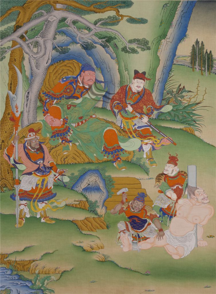 编号188-325488：嘎玛嘎赤-关公擒将图（90*60CM左右）