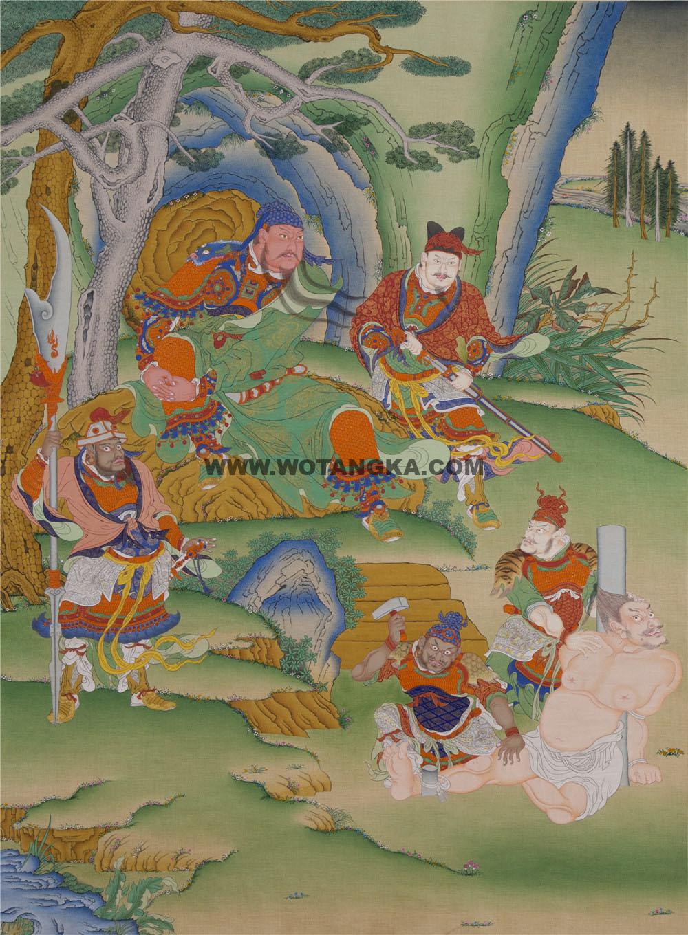编号188-325488:嘎玛嘎赤-关公擒将图(90*60CM左右)