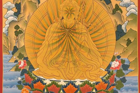 编号172-701140：嘎玛嘎赤-莲花生大士·虹光身相（75*50CM左右）