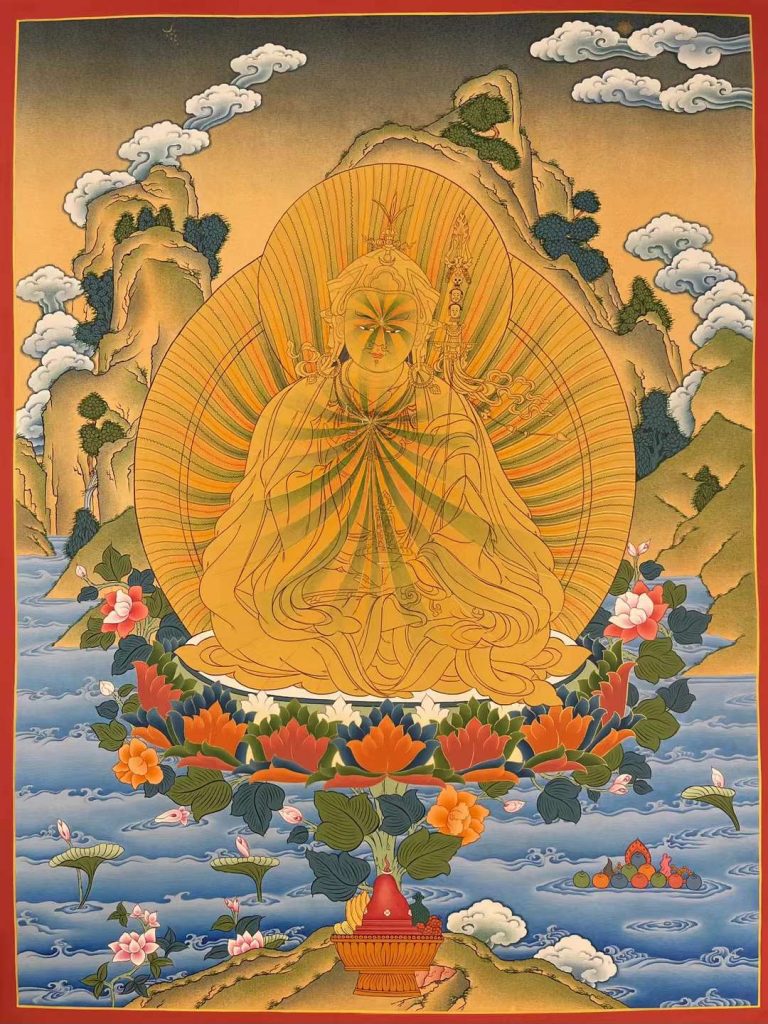 编号172-701140：嘎玛嘎赤-莲花生大士·虹光身相（75*50CM左右）