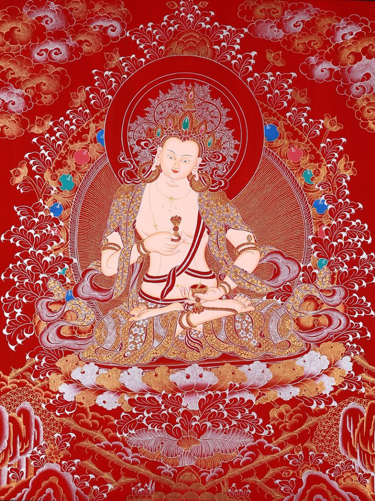 编号188-476201：红金唐卡-金刚萨埵（75*55CM左右）