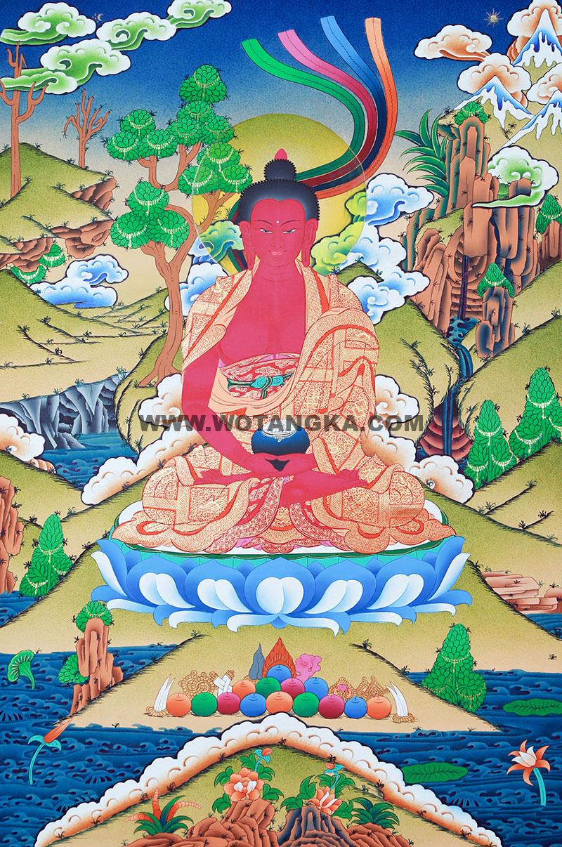 编号188-531116：彩绘唐卡-阿弥陀佛（75*55CM左右）