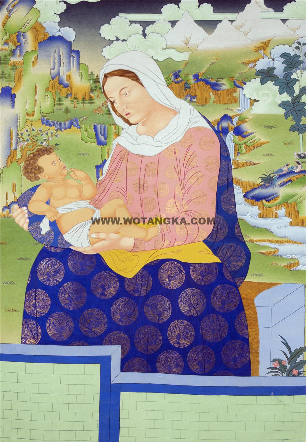 编号188-347551：嘎玛嘎赤-圣母（76*50CM左右）