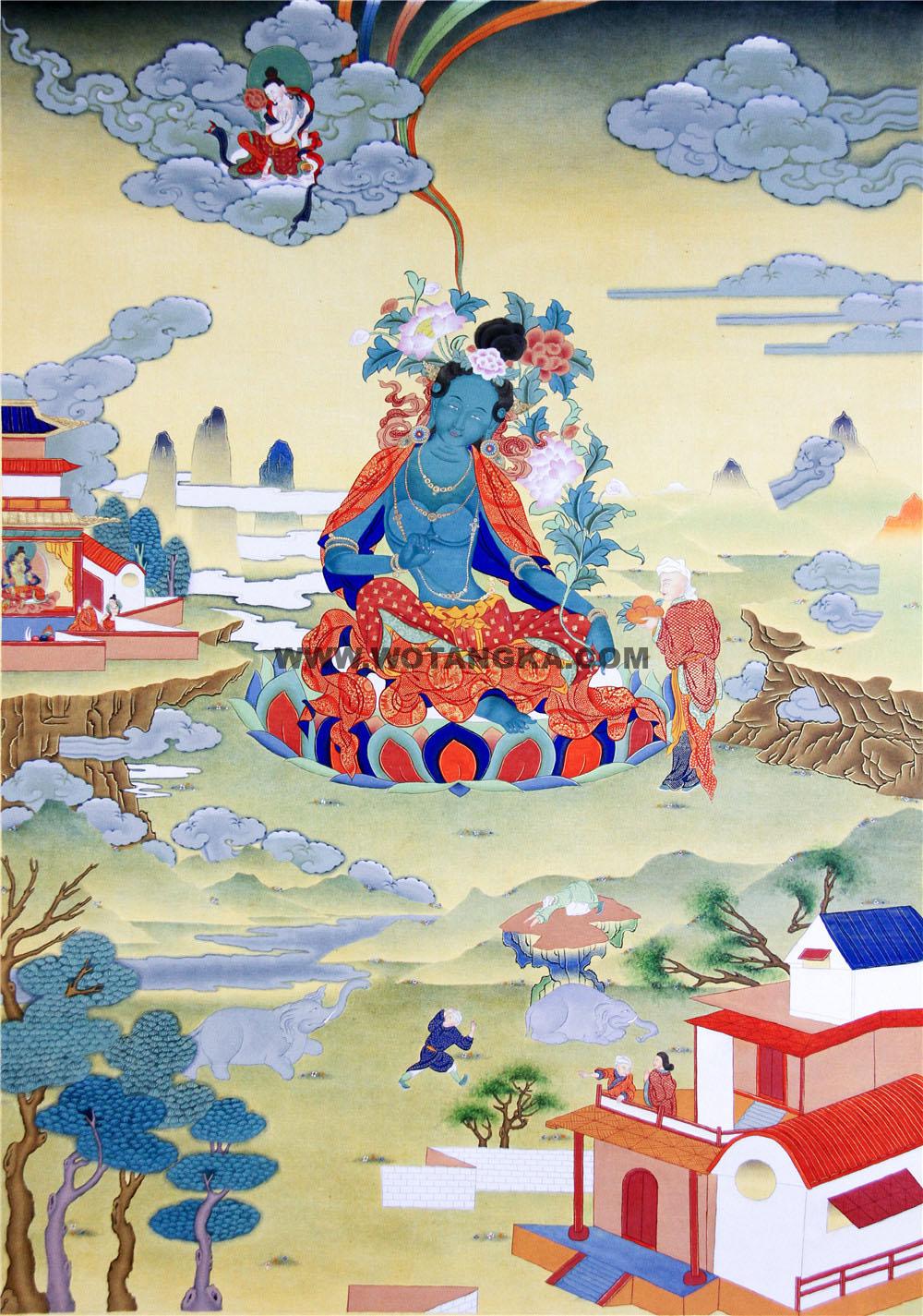 编号188-494348：嘎玛嘎赤-救八难度母之救象难度母（75*50CM左右）