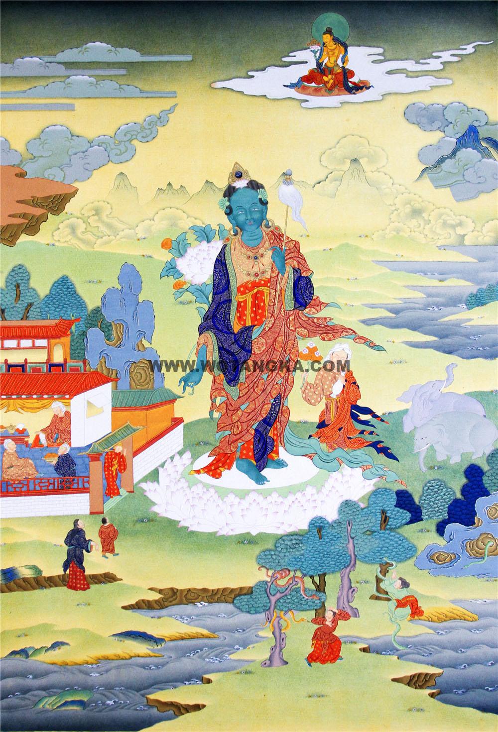 编号188-519333：嘎玛嘎赤-救八难度母之救蛇难度母（80*55CM左右）