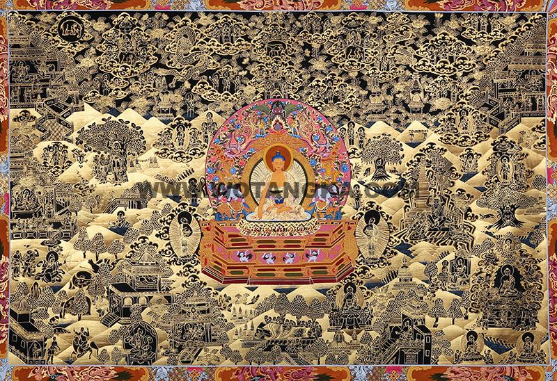 彩绘唐卡-释迦牟尼佛