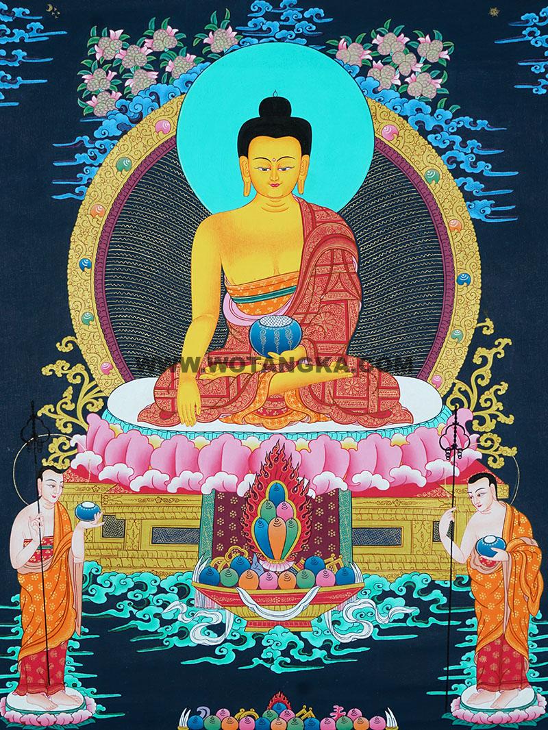 彩绘唐卡-释迦牟尼佛