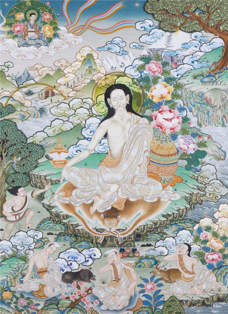 编号188-659641：彩绘唐卡-米拉日巴（75*50CM左右）