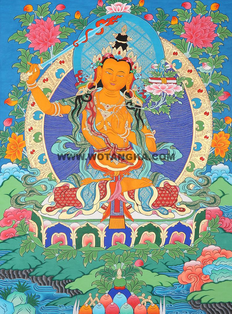 2022.05.07-高端文殊菩萨唐卡推荐与赏析