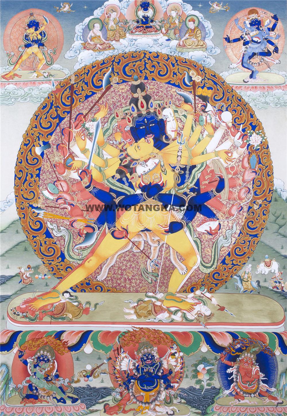 彩绘唐卡-时轮金刚