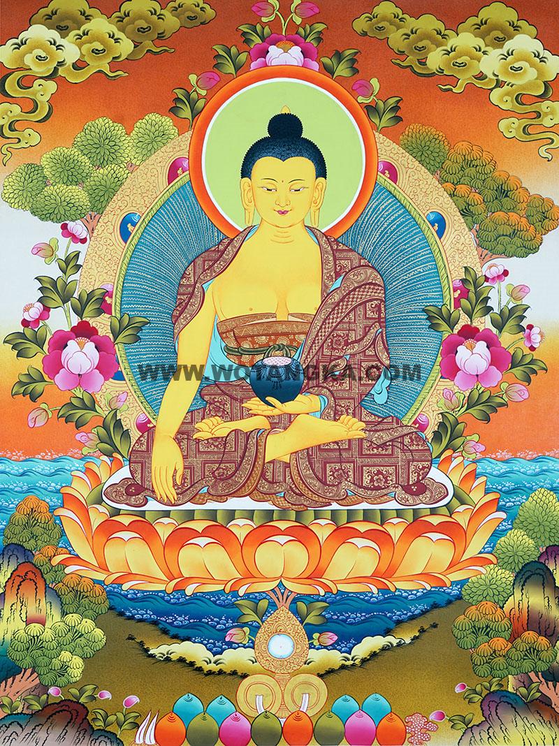 彩绘唐卡-释迦牟尼佛