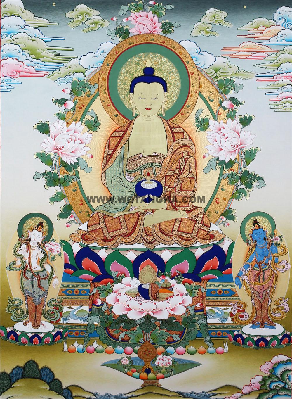 编号188-159194:彩绘唐卡-阿弥陀佛(70*50CM左右)