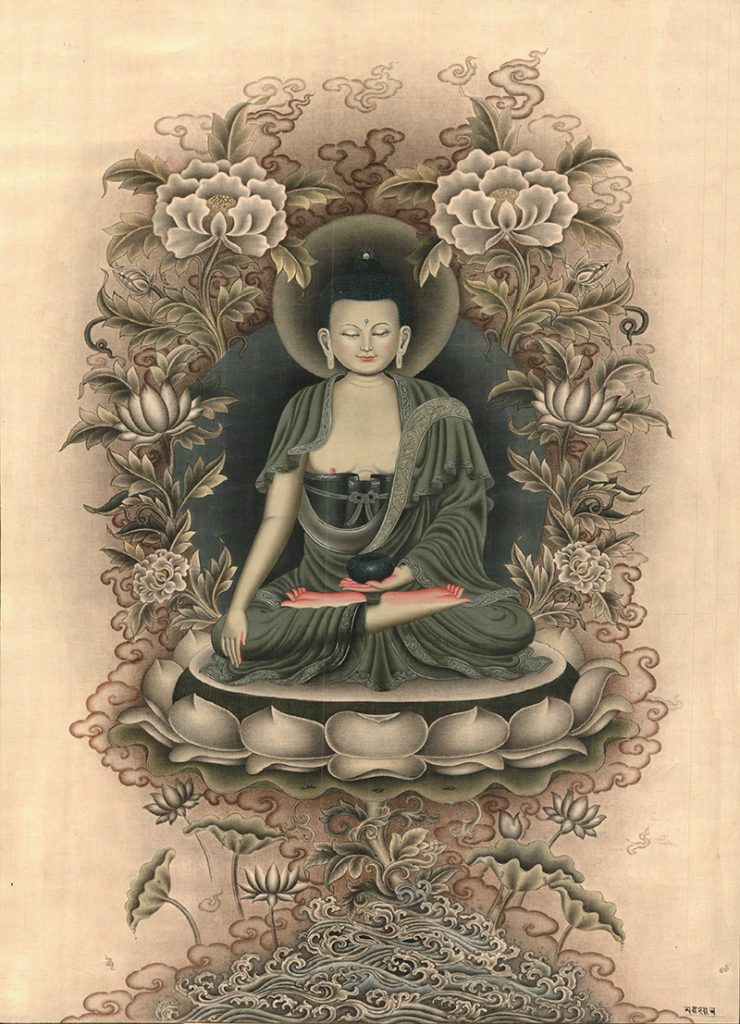 编号188-419858：彩绘唐卡-释迦牟尼佛（52*35CM左右）