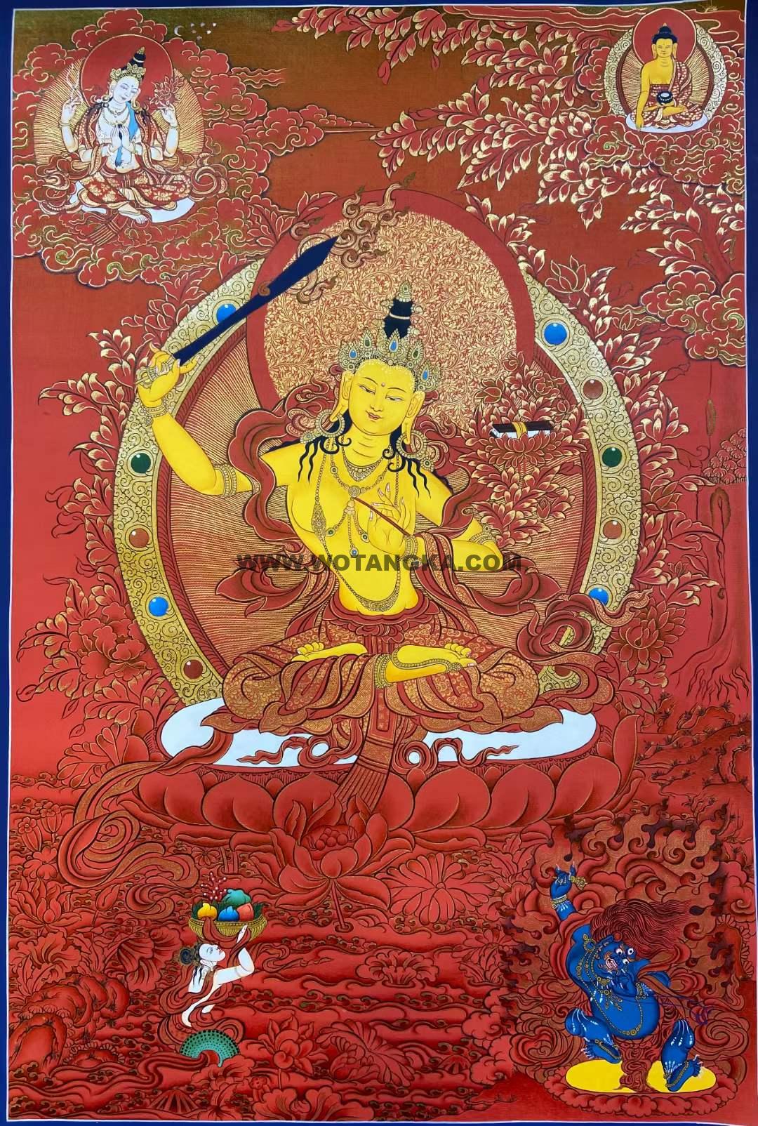 2022.06.29-文殊菩萨唐卡推荐与赏析
