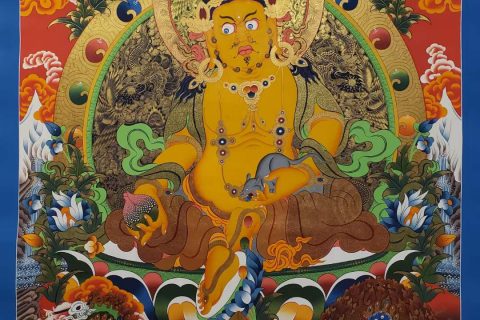 编号153-247816：红金唐卡-五方财神（150*105CM左右）