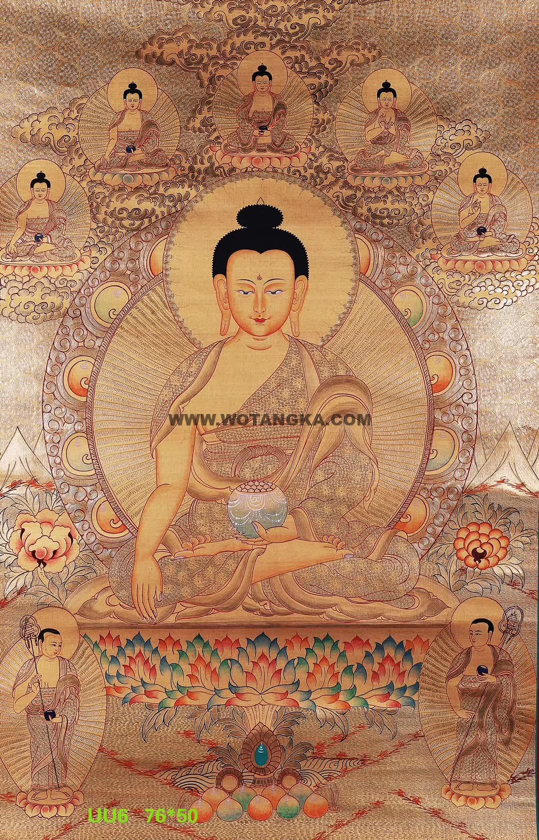 编号171-858199：黄金唐卡-释迦牟尼佛（76*50CM左右）