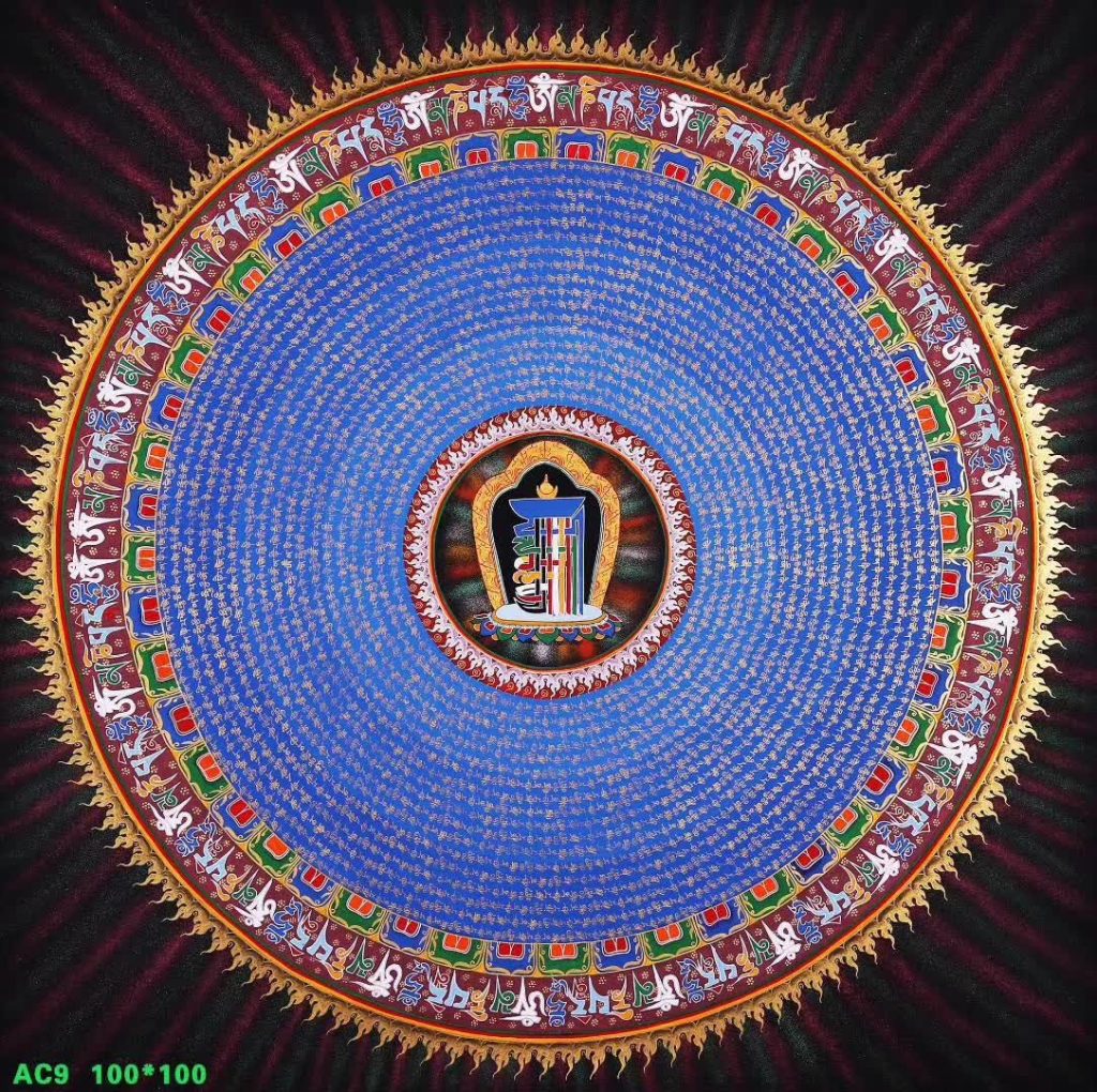 编号153-971032：彩绘唐卡-十相自在坛城（100*100CM左右）