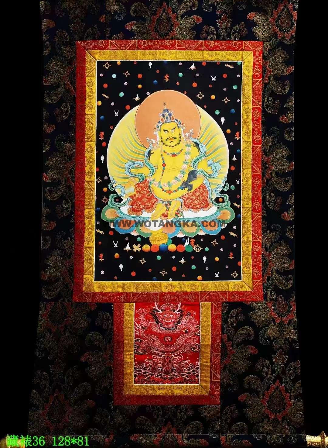 编号138-535545:彩绘唐卡-黄财神(60*45CM左右)