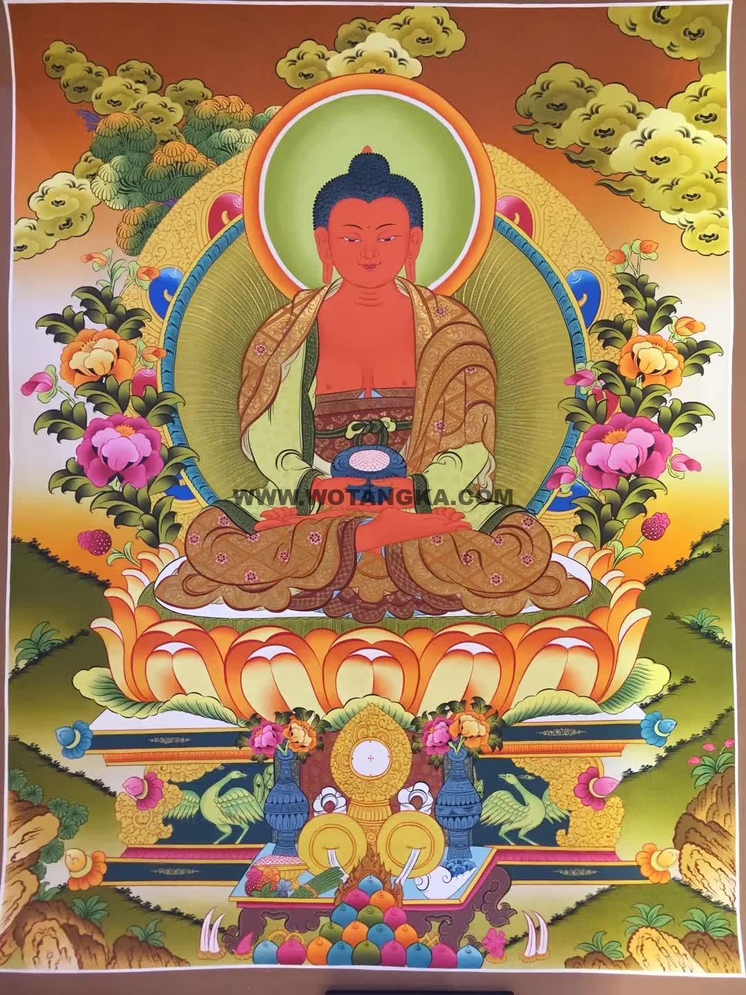 编号171-356024:彩绘唐卡-阿弥陀佛(70*50CM左右)