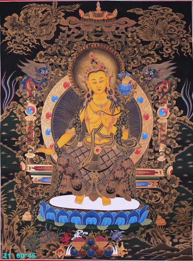 编号171-243871：彩绘唐卡-弥勒佛（60*45CM左右）