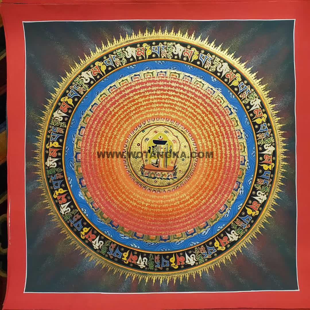 编号191-592949：彩绘唐卡-十相自在坛城（70*70CM左右）