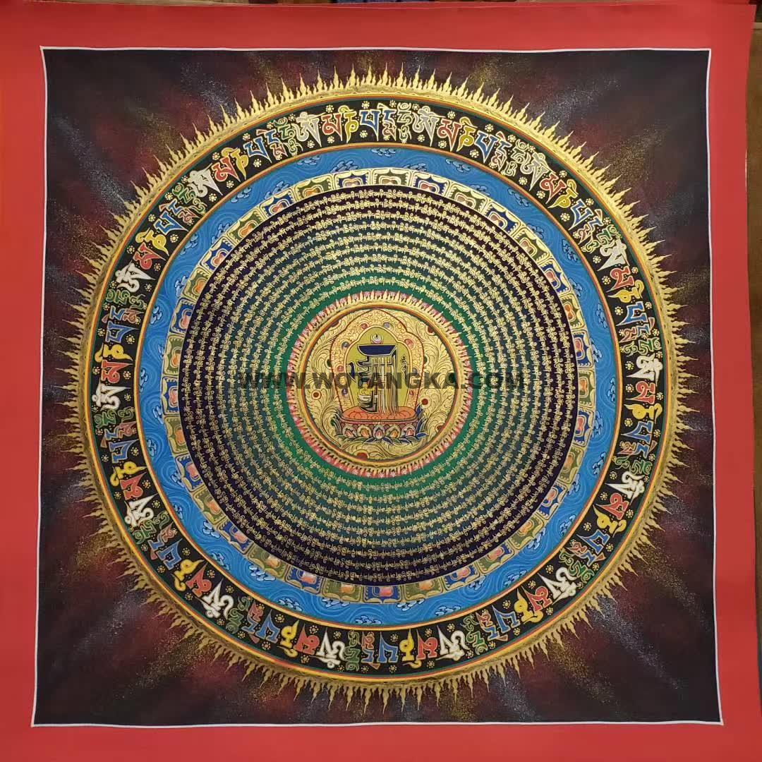 编号191-564780：彩绘唐卡-十相自在坛城（70*70CM左右）