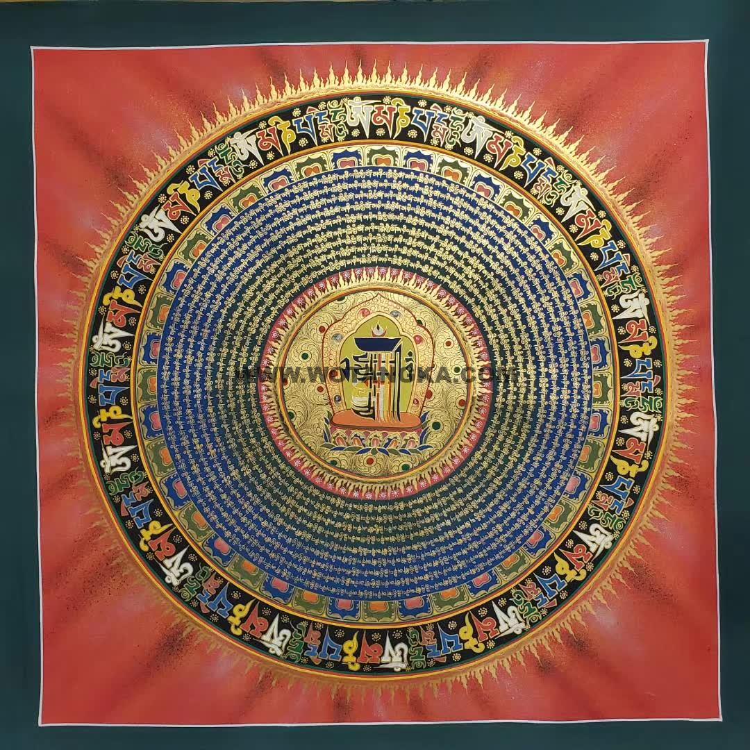 编号191-192575:彩绘唐卡-十相自在坛城(70*70CM左右)