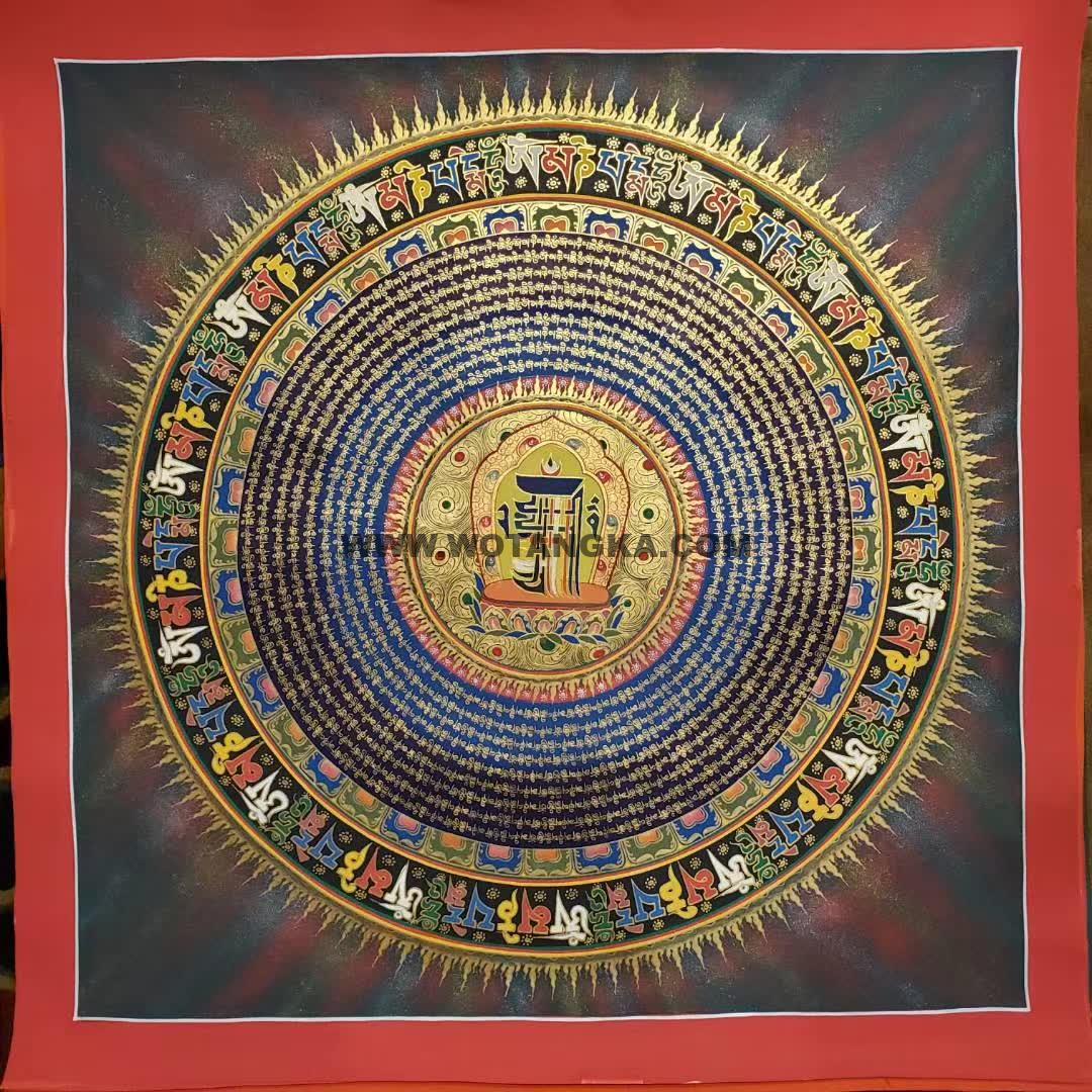 编号191-341222：彩绘唐卡-十相自在坛城（70*70CM左右）
