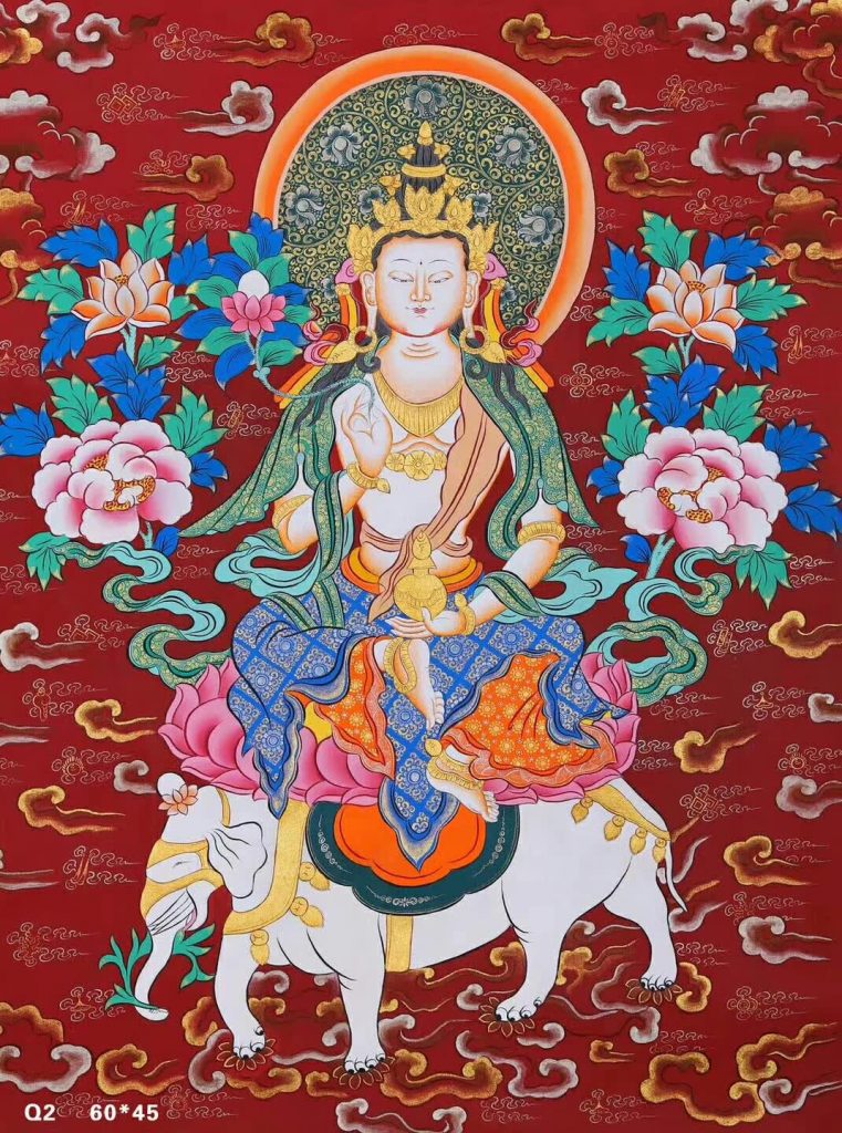 编号171-342858：红金唐卡-普贤菩萨（60*45CM左右）