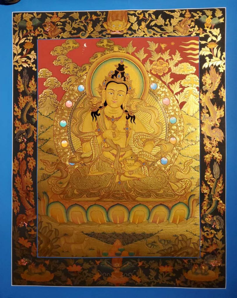 编号171-476598：黄金唐卡-金刚萨埵（60*45CM左右）