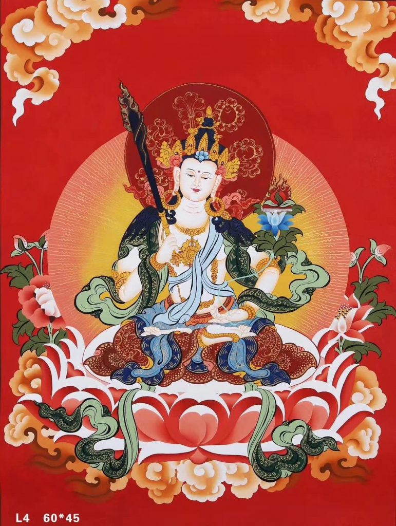 编号171-852976：红金唐卡-虚空藏菩萨（60*45CM左右）