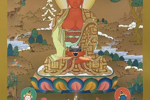 编号162-543074：嘎玛嘎赤-阿弥陀佛（70*50CM左右）