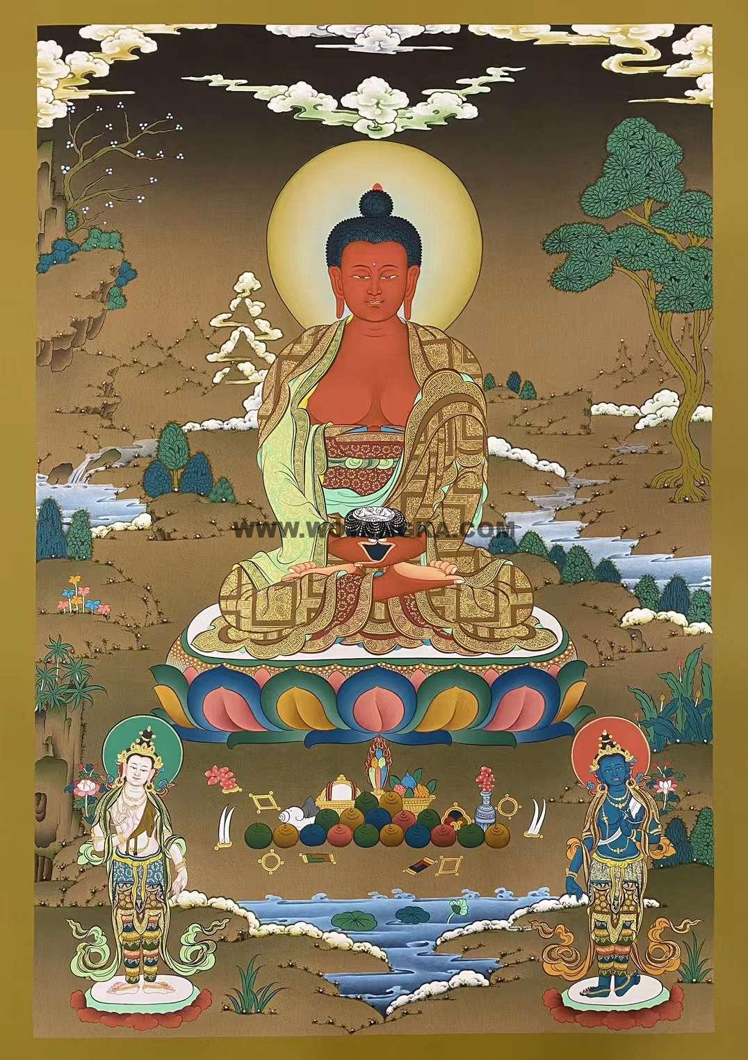 编号162-543074：嘎玛嘎赤-阿弥陀佛（70*50CM左右）