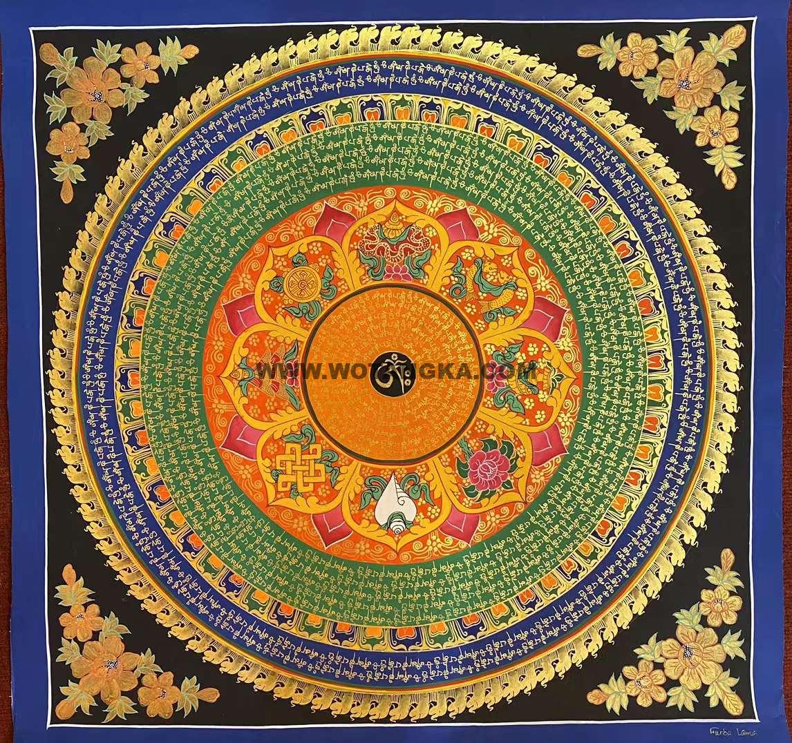 编号191-469979：彩绘唐卡-吉祥八宝坛城（80*80CM左右）