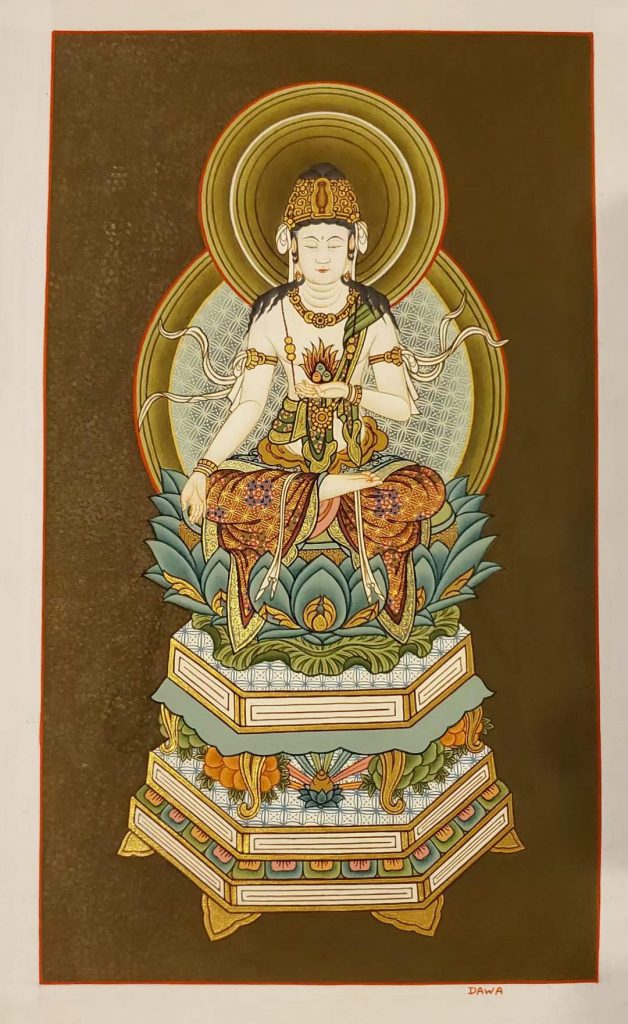 编号172-322468：彩绘唐卡-大日如来（35*18CM左右）