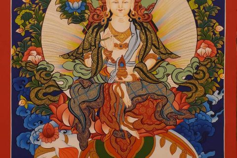 编号172-561820：彩绘唐卡-普贤菩萨（60*45CM左右）
