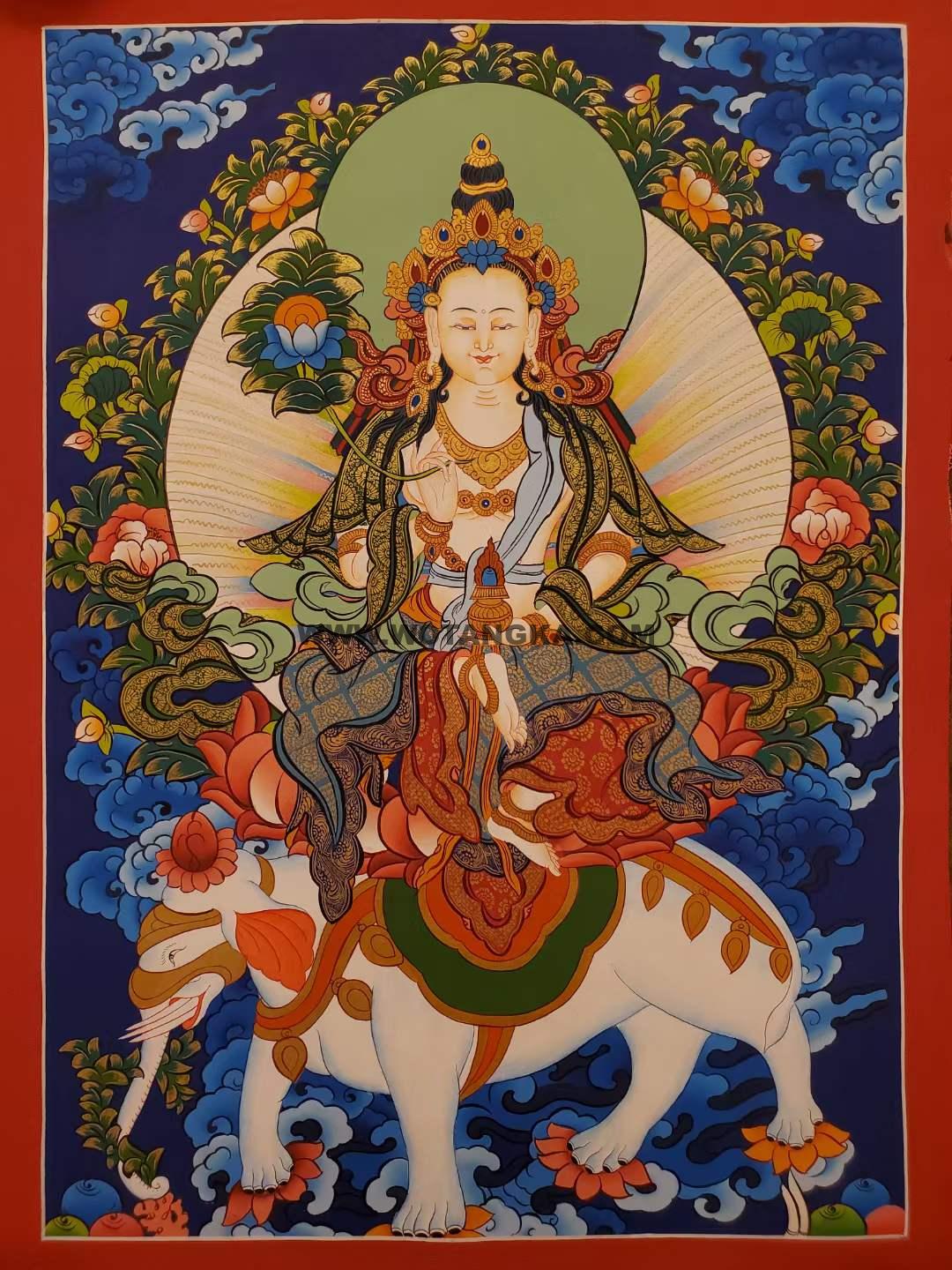 编号172-561820：彩绘唐卡-普贤菩萨（60*45CM左右）