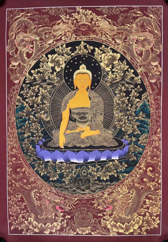 编号171-551806：红金唐卡-释迦牟尼佛（75*50CM左右）