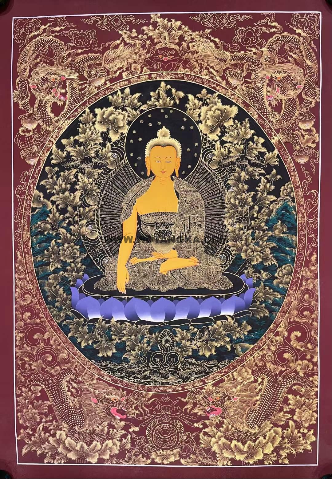 编号171-551806:红金唐卡-释迦牟尼佛(75*50CM左右)