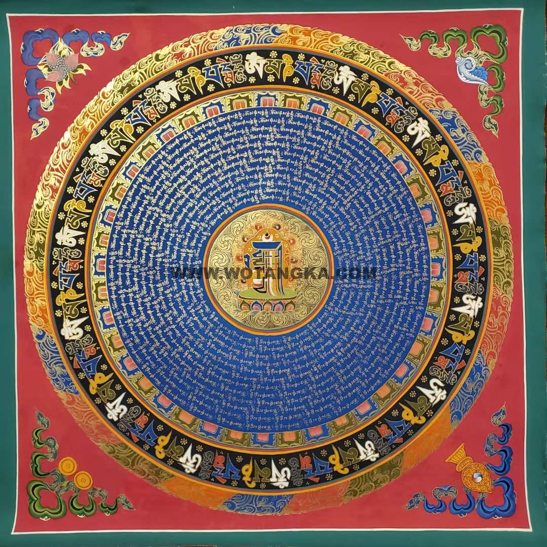 编号191-489690：彩绘唐卡-十相自在坛城（100*100CM左右）