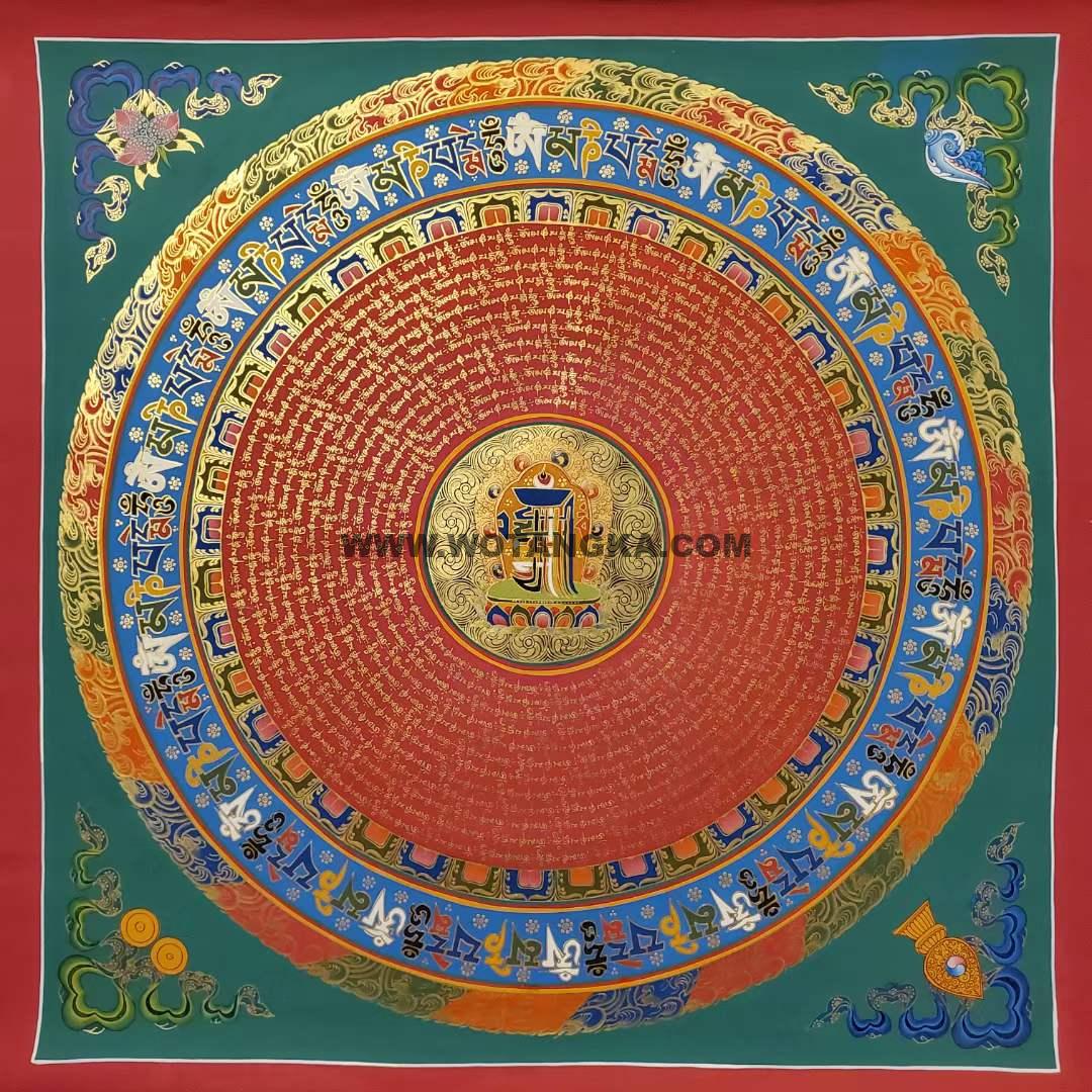 编号191-478168：彩绘唐卡-十相自在坛城（100*100CM左右）